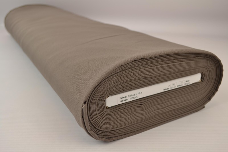Brandvertragende terlenka 300 cm breed, taupe, rol