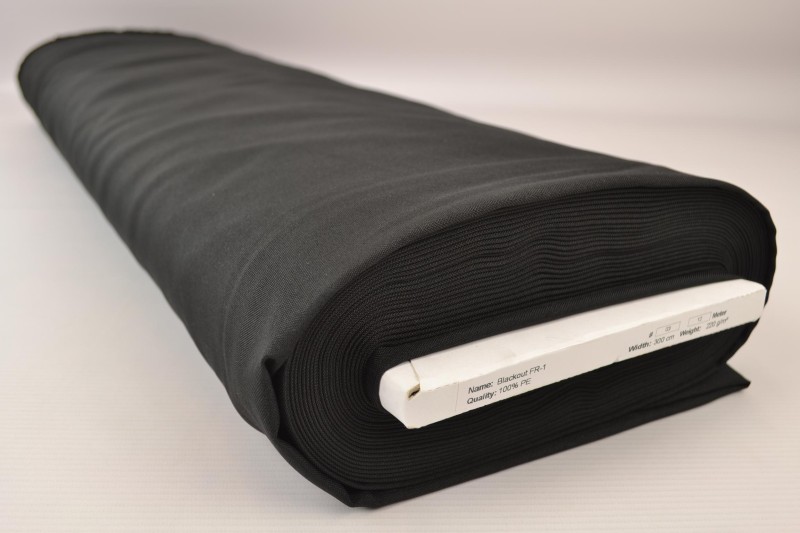 Brandvertragende terlenka 300 cm breed, zwart, rol