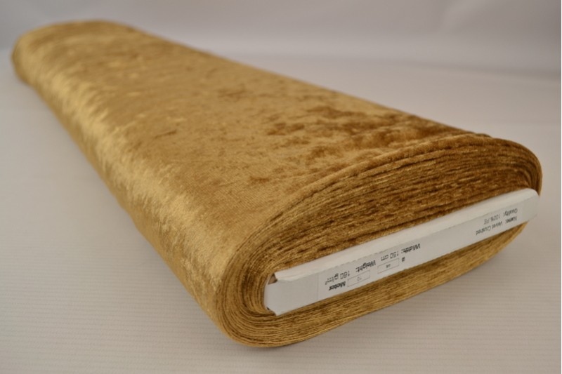 Velours de panne donker okergeel, rol
