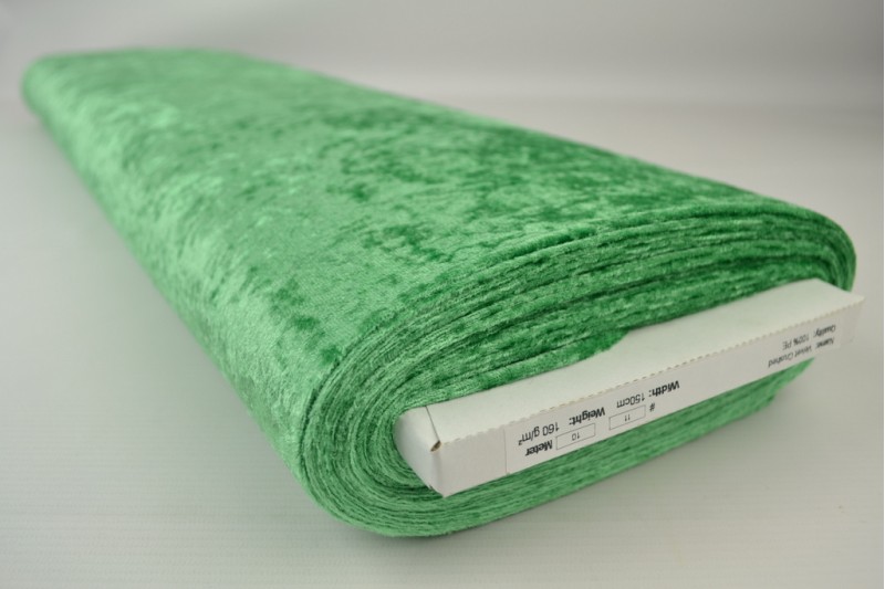 Velours de panne groen, rol