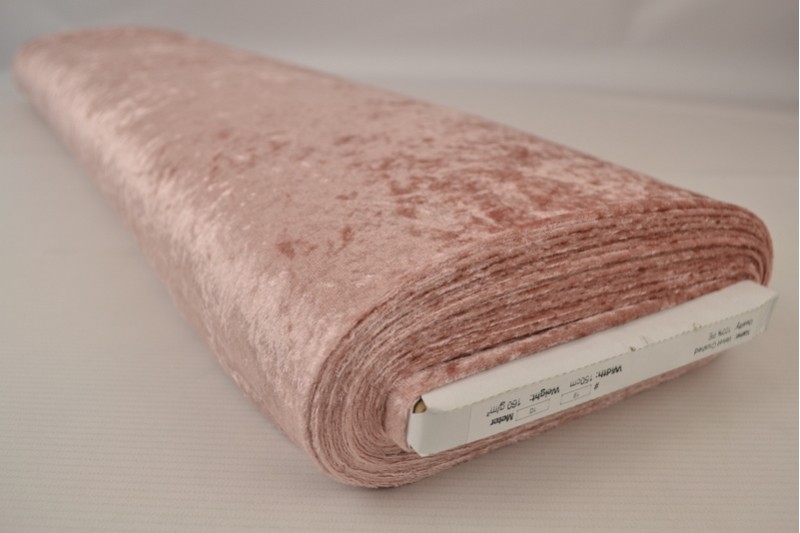Velours de panne oud roze, rol