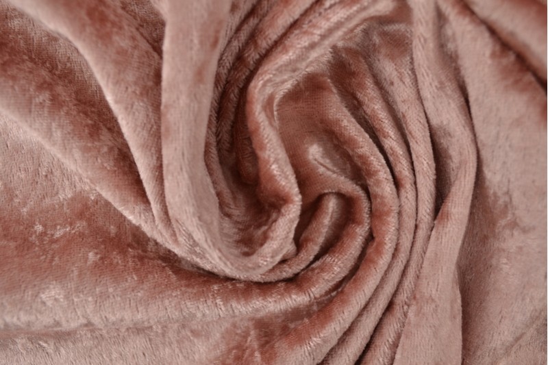Velours de panne oud roze