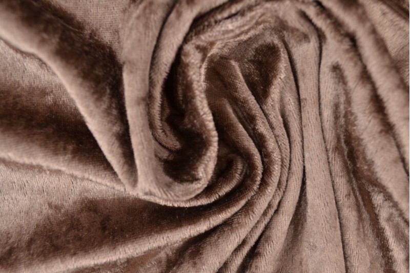 Velours de panne taupe