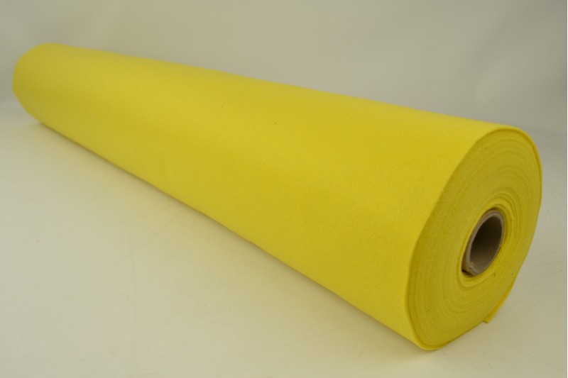 Vilt 1 mm geel, rol