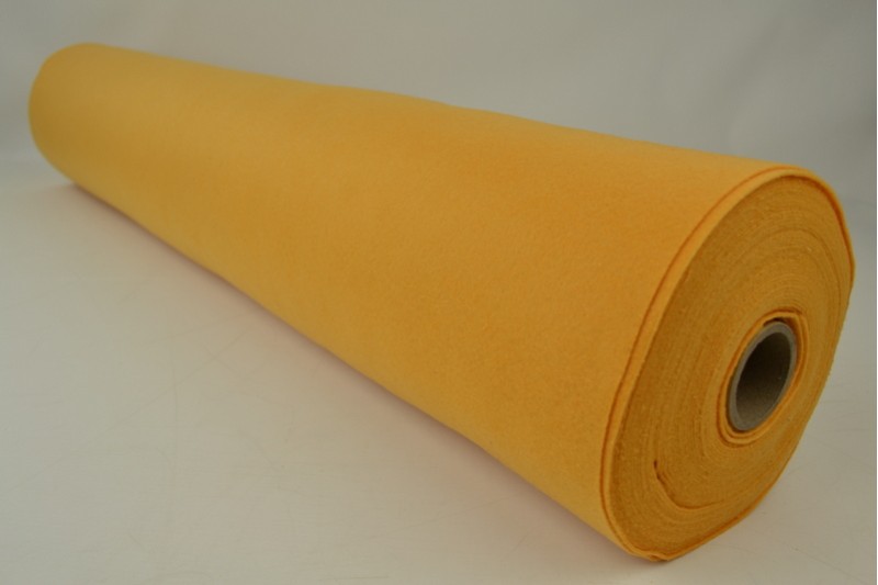 Vilt 1 mm okergeel, rol