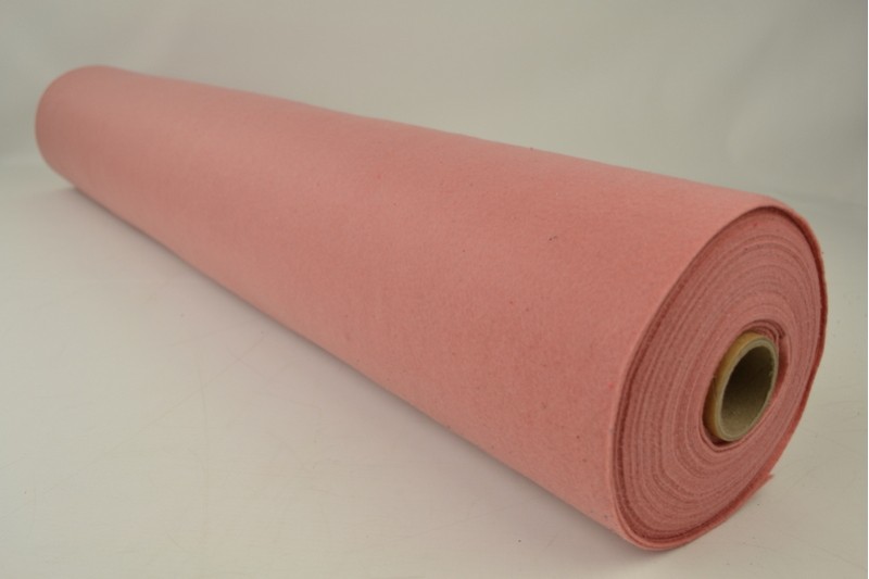 Vilt 1 mm oud roze, rol