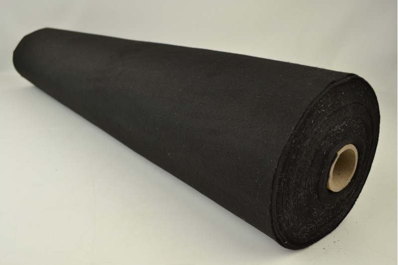 Vilt 1 mm zwart, rol
