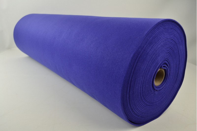Vilt 3 mm donkerblauw, rol