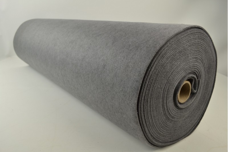 Vilt 3 mm donkergrijs melange, rol