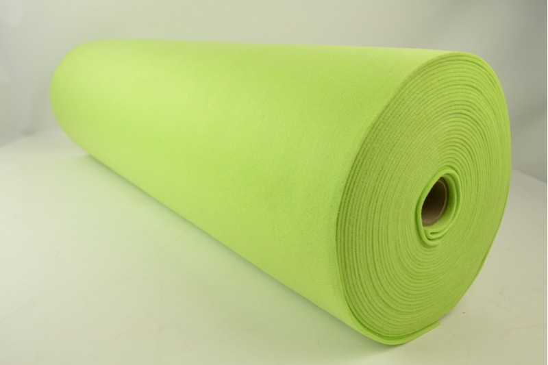 Vilt 3 mm lime groen, rol