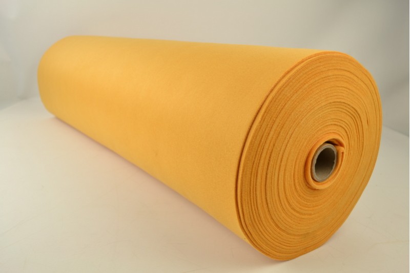 Vilt 3 mm okergeel, rol