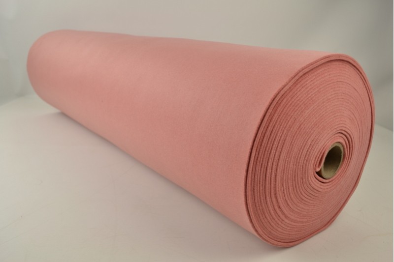 Vilt 3 mm oud roze, rol