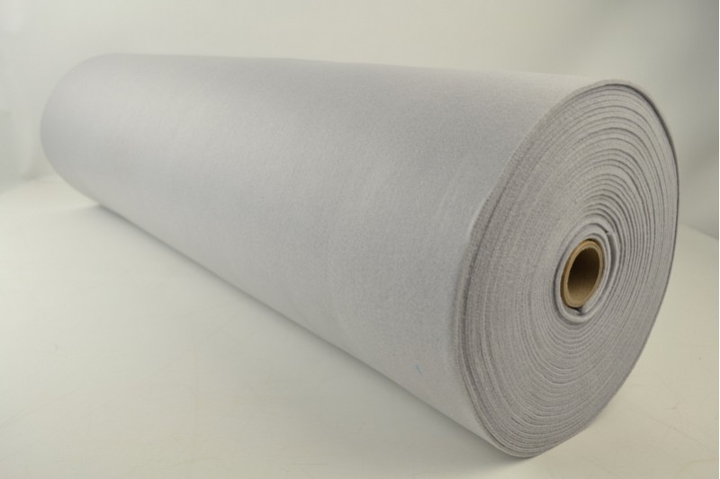 Vilt 3 mm zilvergrijs, rol