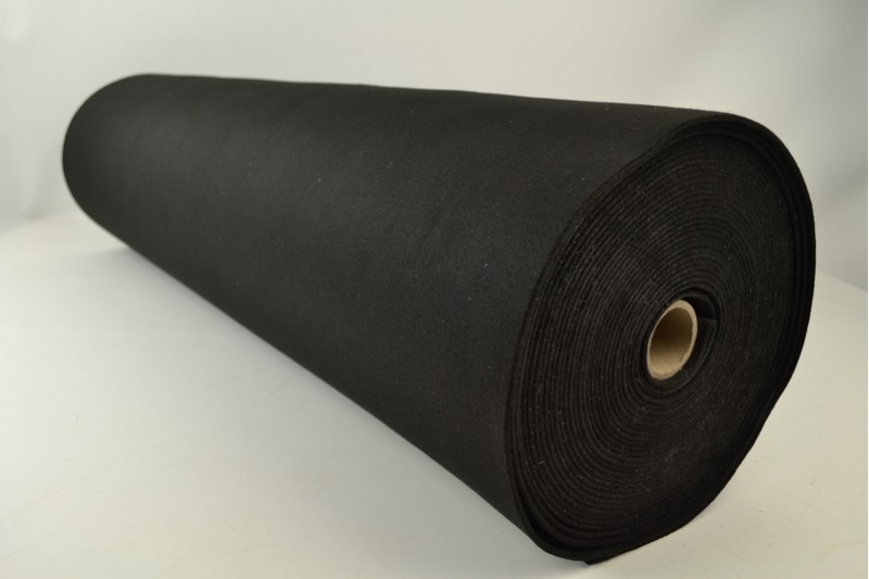Vilt 3 mm zwart, rol