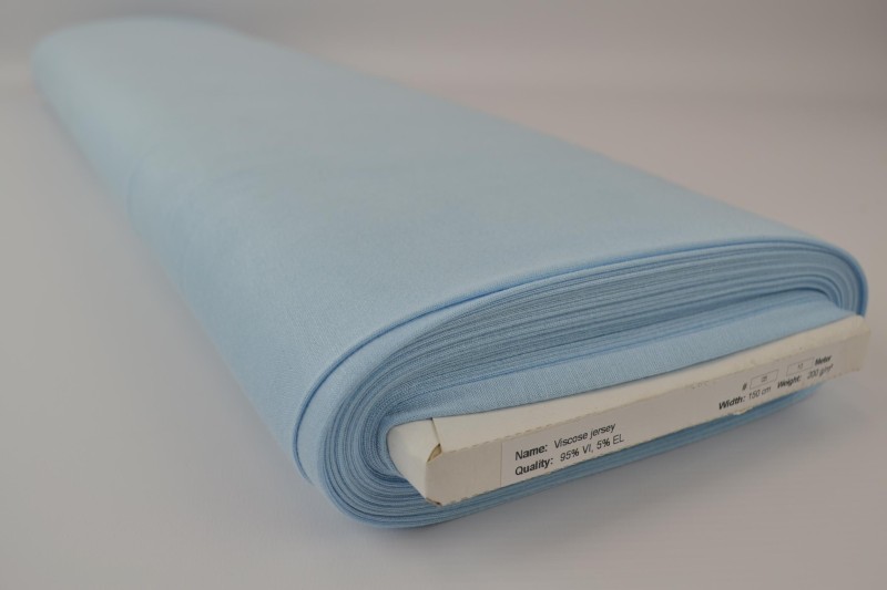 Viscose tricot baby blauw, rol