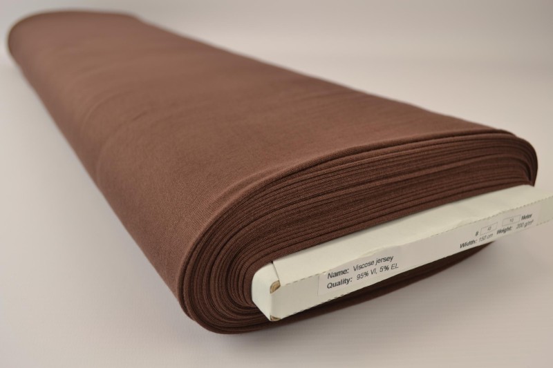 Viscose tricot bruin, rol
