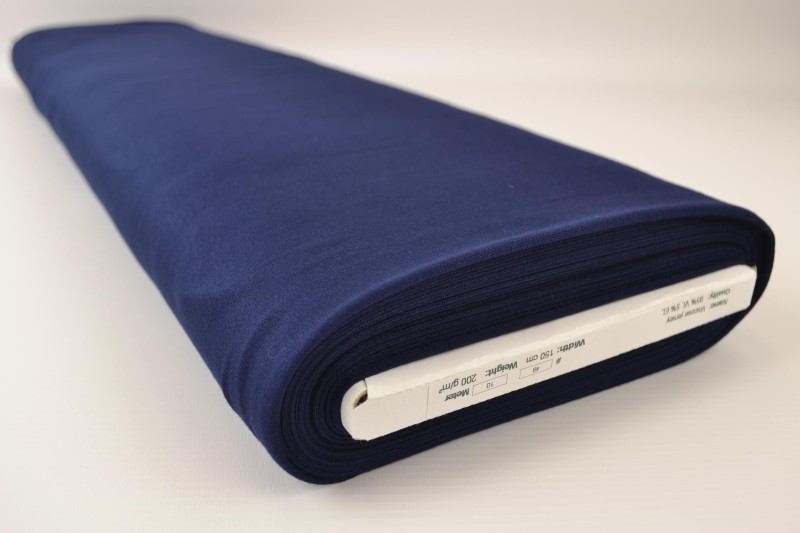 Viscose tricot donker navy, rol