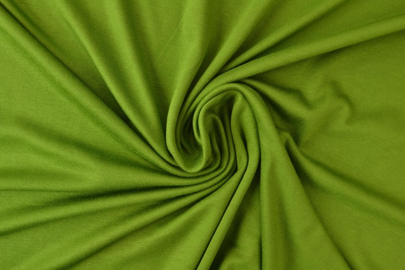 Viscose tricot mosgroen