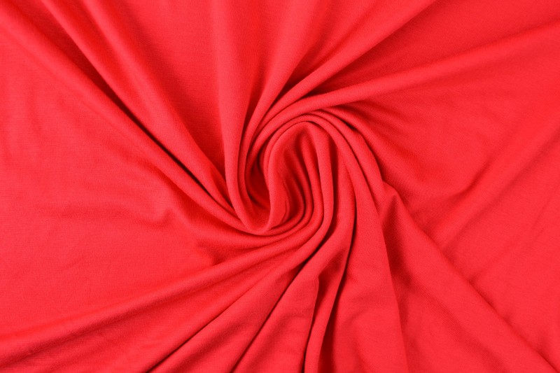 Viscose tricot rood