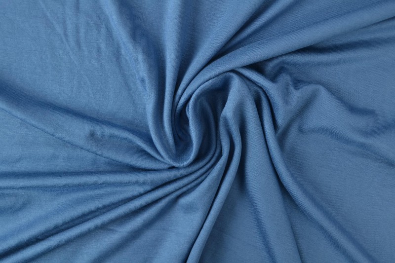 Viscose tricot staalblauw