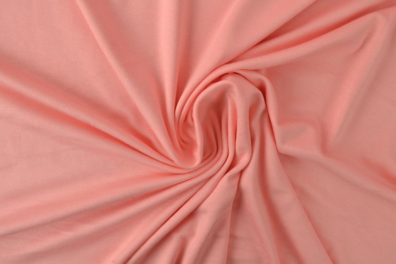 Viscose tricot zalmroze