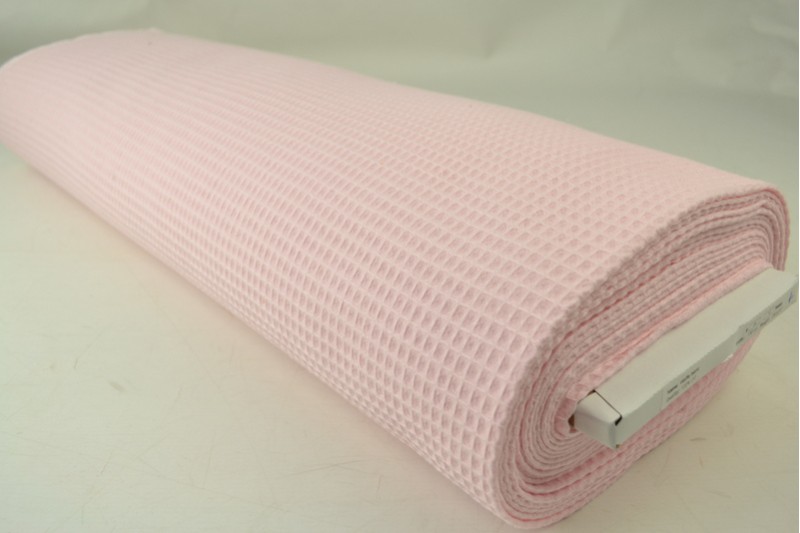 Wafelstof baby roze, rol