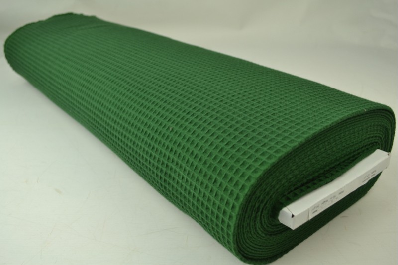 Wafelstof donker groen, rol