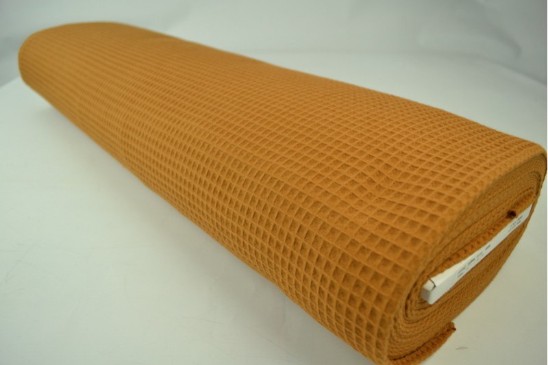 Wafelstof donker okergeel, rol