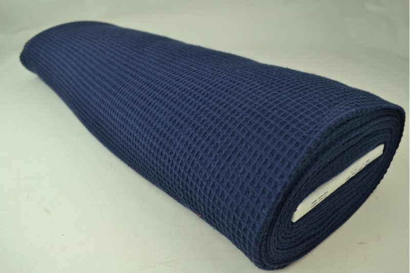 Wafelstof navy, rol