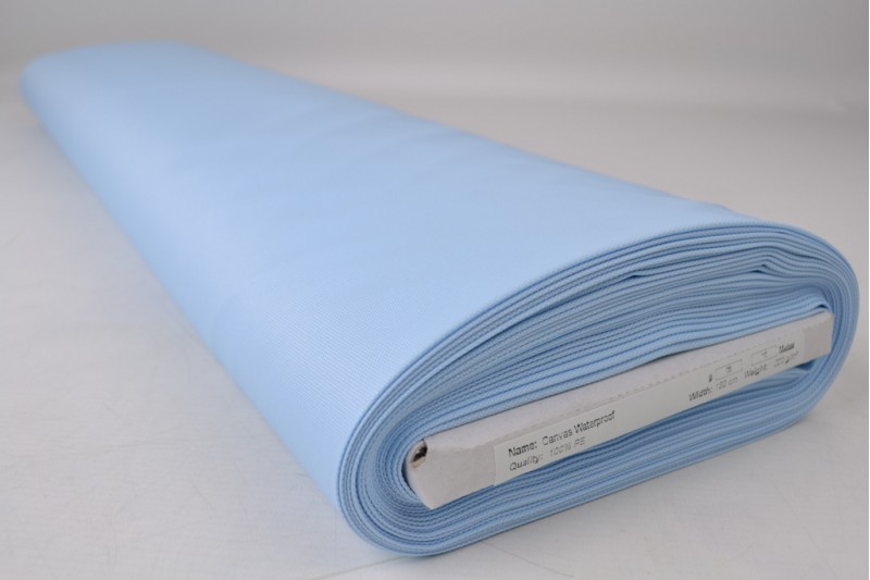 Waterdichte canvas baby blauw, rol